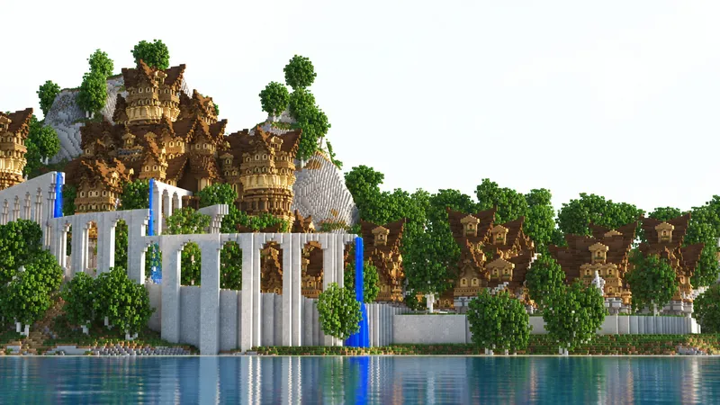 White terraces: hanging gardens over water